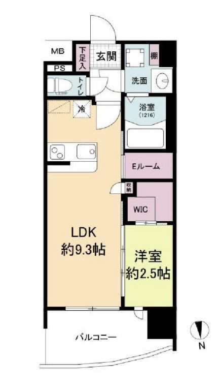 セレニテ難波グランデノールの間取り