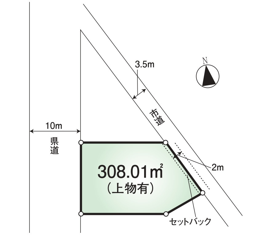 敷地面積93坪　売地　川越市下赤坂の土地図|区画図　敷地面積広々93坪！建築条件なし売地！お好きなハウスメーカーで建築可能です♪
上物有・再建築可能物件です♪