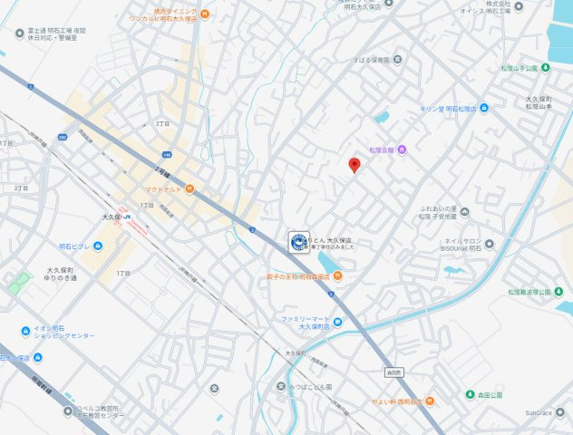 明石市大久保町松陰（全7区）土地　1号地の地図