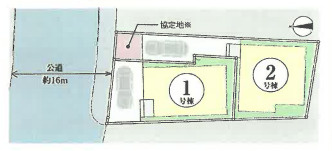 藤沢市羽鳥4丁目　新築戸建　全2棟1号棟の区画図