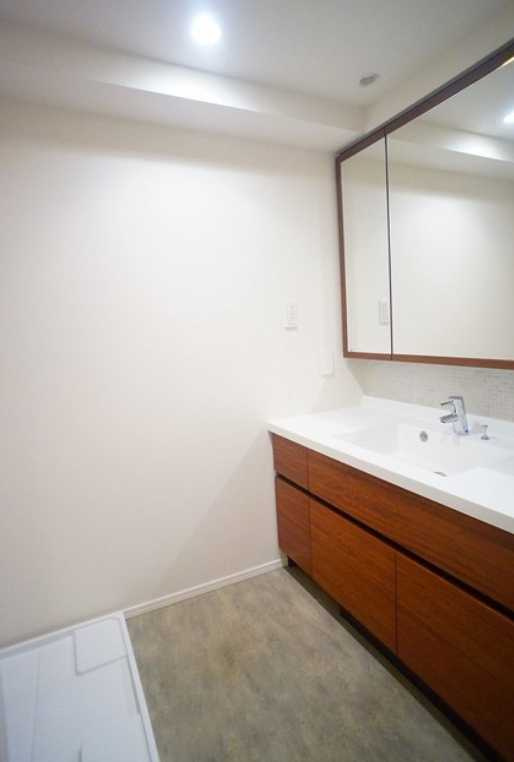 グランスイート二子玉川スタイルフォート　分譲賃貸　ウォークインクローゼット　ネット無料の洗面所