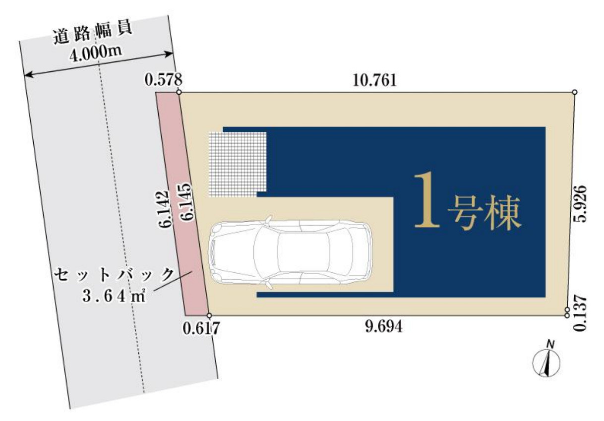 横浜市磯子区上町 新築戸建て【仲介手数料無料】の区画図