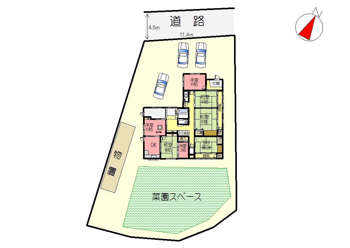 丹波市春日町上三井庄の中古一戸建の区画図