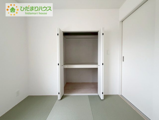 いわき市小名浜南富岡第１　新築戸建　3号棟の収納|リビングには和室が隣接し、お子様の遊び場や家事スペースにも大活躍です☆