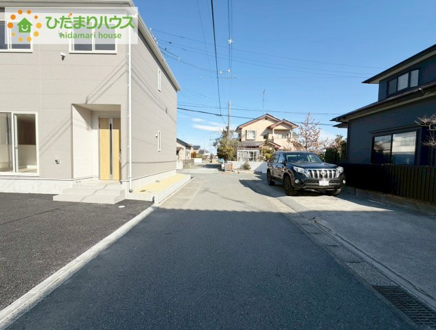 いわき市小名浜南富岡第１　新築戸建　2号棟の前面道路含む現地写真|小学校が近く、お子様の通学も安心ですね☆彡