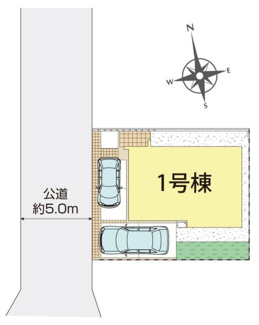 【区画図】 | 【仲介手数料無料！！】府中市日新町2丁目　新築戸建て（全1棟）1号棟　5390万円