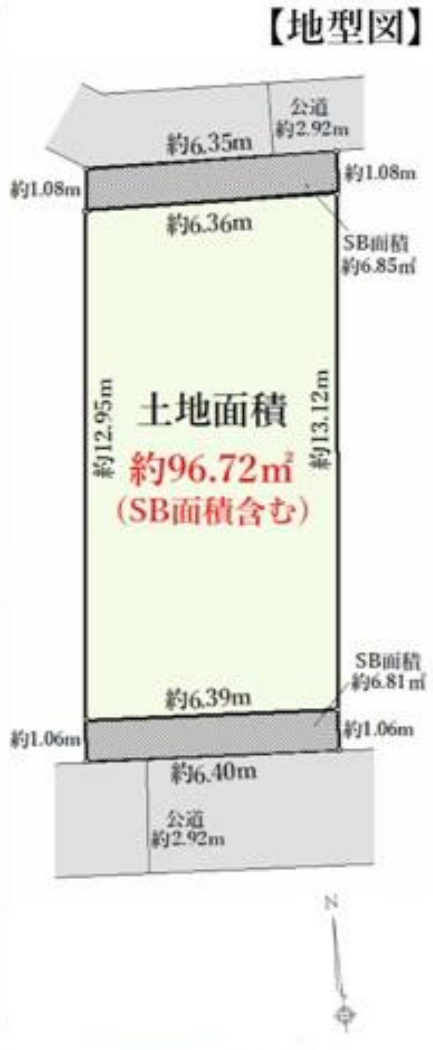 横浜市中区本牧元町 新築戸建て【仲介手数料無料】の区画図