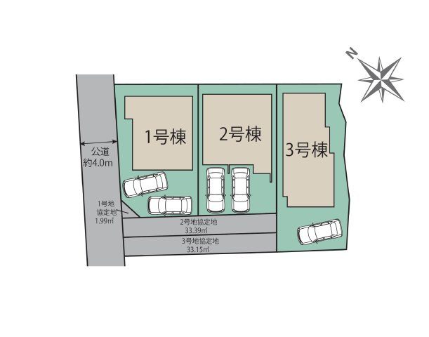 福岡市城南区七隈3丁目第1-3棟（1号棟）の区画図|配置図