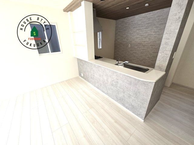 福岡市城南区七隈3丁目第1-3棟（2号棟）の内観：施工例|キッチンから立ち込める香りが今日の料理を期待させます。