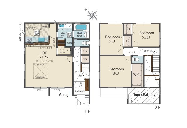 福岡市城南区七隈3丁目第1-3棟（2号棟）の間取り|全居室収納豊富で便利です。