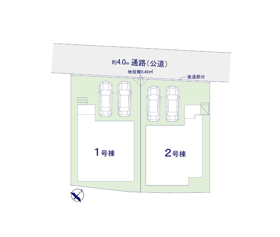 春日市須玖北5丁目第1-2棟（2号棟）の区画図|配置図（2号棟）
