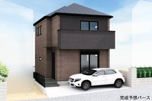 横浜市南区永田山王台 新築戸建て【仲介手数料無料】の外観パース