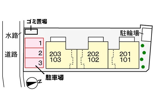 メゾンバルーンフラワーの区画図