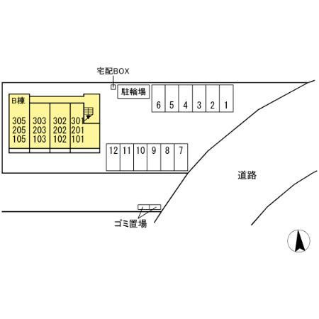 カーサココルン　Ａの区画図|他社様掲載物件もまとめてご紹介、ご案内可能です(^^)/