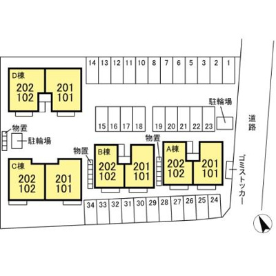 【区画図】 | プレフェリート Ａ