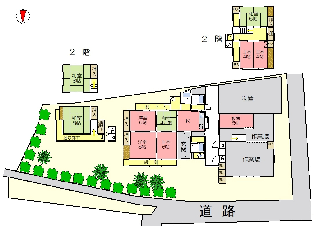 丹波市春日町歌道谷の中古一戸建の区画図