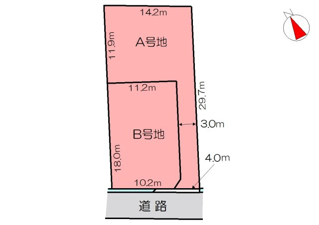 丹波市柏原町柏原の売地の区画図