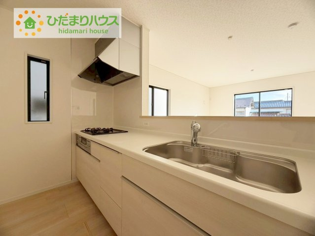 郡山市日和田　第23　2号棟のキッチン|ご家族と会話しながら、お料理だって出来ちゃいます☆彡