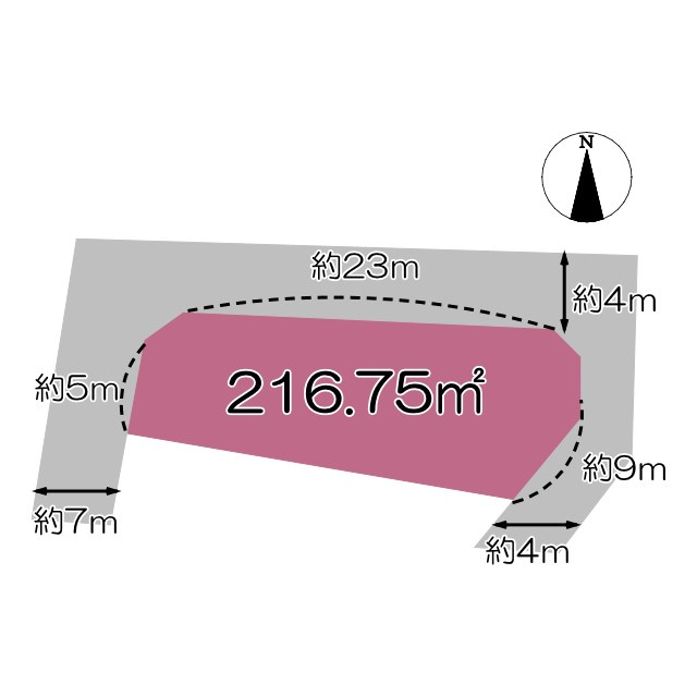 売土地　富士市大淵の土地図|土地図です。