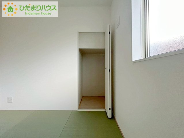 郡山市田村町金屋第5　新築戸建　2号棟の収納|"和室にも大容量のクローゼット完備！
お布団やお子様のおもちゃなどがスッキリ収納できますね(^^♪"