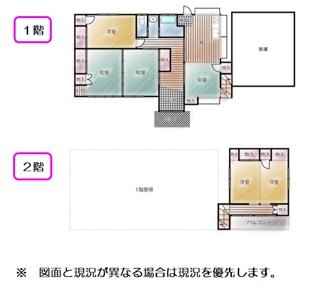 売中古戸建　富士市比奈の間取り|間取りです。