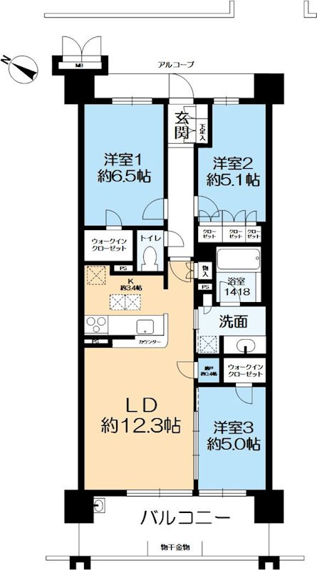 プラウドシティ神戸西神南の間取り