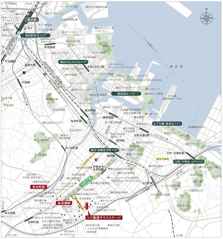 Le'a横濱サウスステージの地図