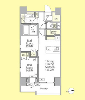 【間取り】 | アーバンコア旗の台 | アーバンコア旗の台