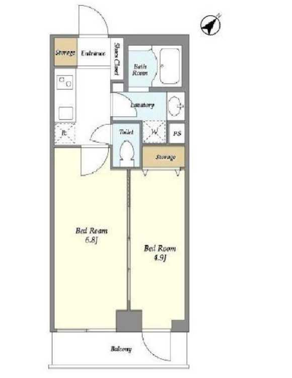 ミュプレ渋谷　ネット無料　オートロック　陽当たり良好の間取り