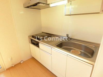 【キッチン】 | ディアコートＤ | ２口ガスコンロのシステムキッチン。