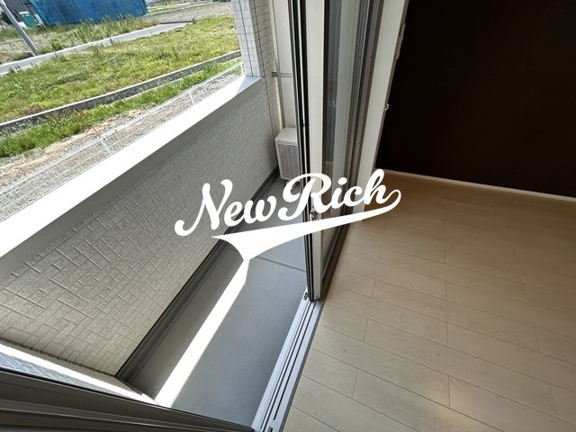 前橋市箱田町のアパートのバルコニー