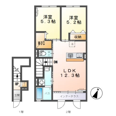 Ｗｅｓｔ　Ｖａｌｌｅｙ　ＭＯＴＯ　Ⅰの間取り