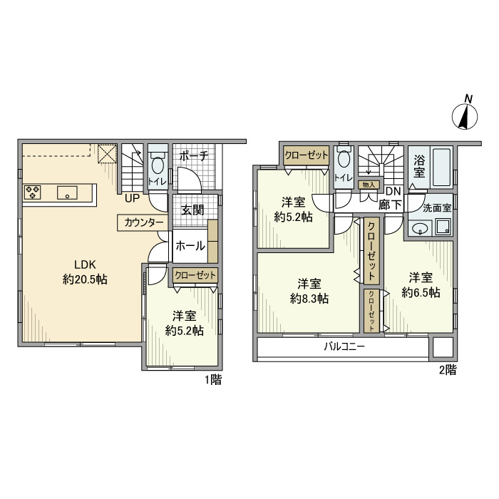 下末吉戸建の間取り