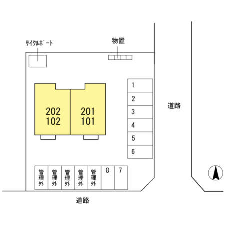 クレアージェ光陽の区画図