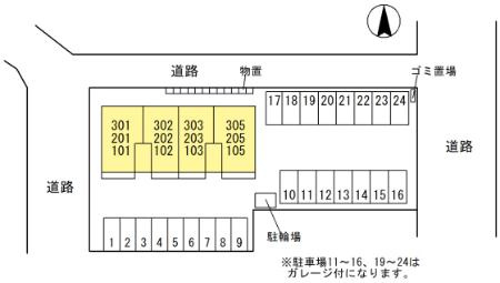 Famille M（ファミーユ　エム）の区画図