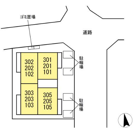 トリシア東口の区画図
