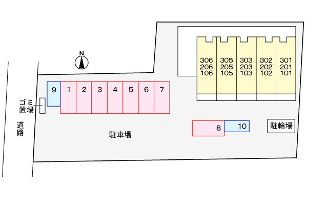 フェリス　ウラタの区画図