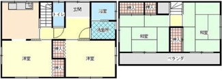 【間取り】 | 雀の宮1丁目貸家
