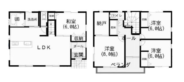 和歌山市つつじが丘2丁目・中古戸建・54728の間取り