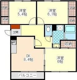 【間取り】 | ニューエルディム御幸