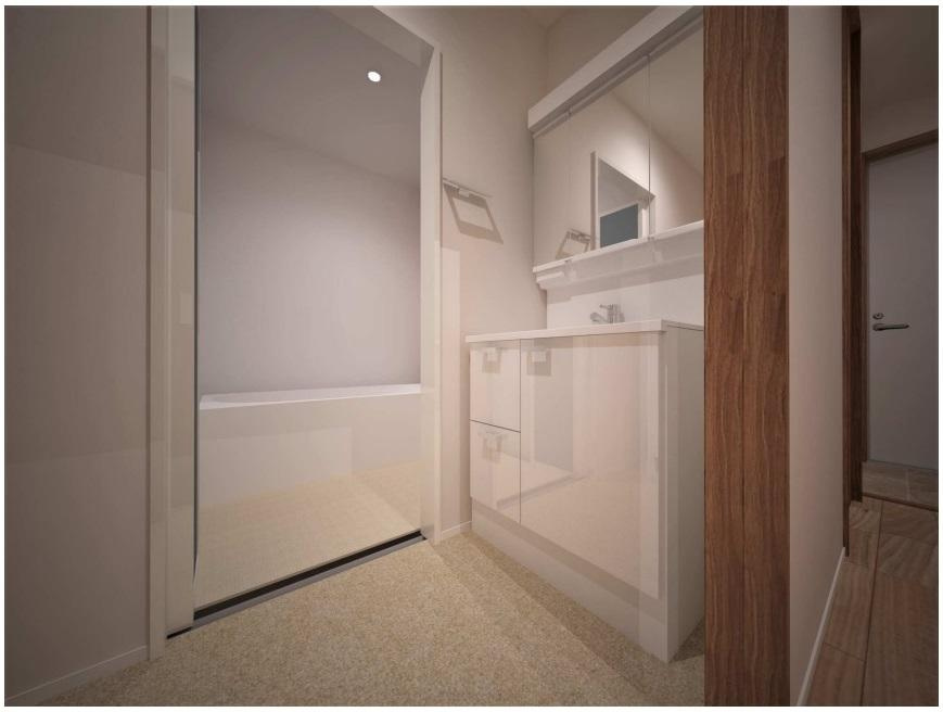 ユアメゾン美鈴園(ペット)の洗面所|パース