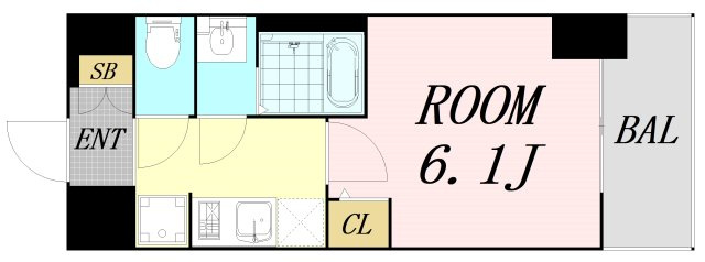 エステムコート大阪グラビティ　仲介手数料無料の間取り