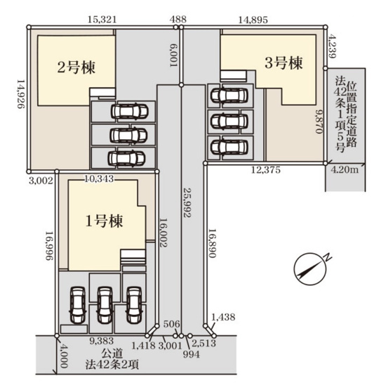 【区画図】 | 深谷市上野台第24  LiveleGarden.s　新築戸建　全3棟　2号棟