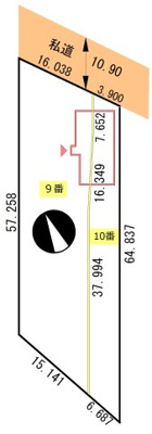 【区画図】 | 【商談中】大町8丁目9、10事務所 | 敷地面積ひろびろ341坪！
