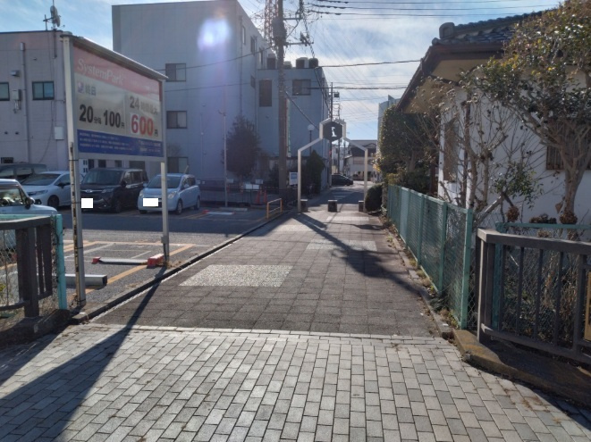 宇都宮市宿郷１丁目　土地の前面道路含む現地写真|西側歩道