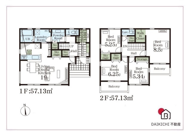 【間取り】 | 寄居町富田　LiveleGarden.s　新築戸建　全2棟　1号棟 | 1号棟
