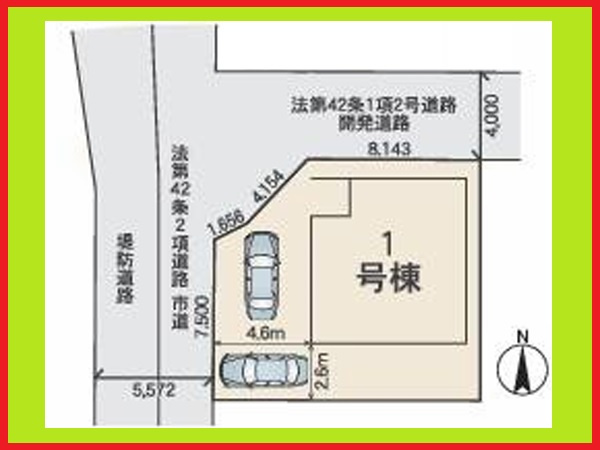 名古屋市中川区下之一色町字松蔭５丁目の新築一戸建の区画図|◇区画図◇