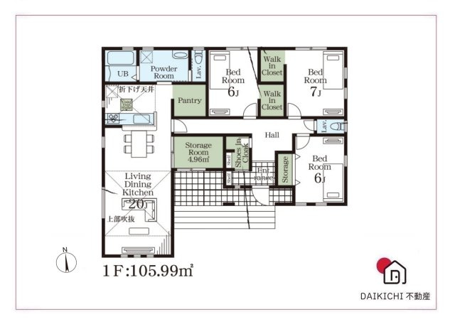 【間取り】 | 寄居町富田　LiveleGarden.s　新築戸建　全2棟　2号棟 | 2号棟
