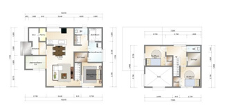 【参考プラン】 | 宇治市天神台2丁目　売土地　建築条件付き | 仮プラン図
自由設計になりますので設計士と直接お話していただきオンリーワンのおうちづくりが可能です！需要の多いランドリールームも実現可能です。一緒に楽しくお家づくりをしていきましょう！