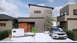 【外観パース】 | 宇治市天神台2丁目　売土地　建築条件付き | アトリエ仕様では、長期優良住宅に対応した構造・耐震材を採用しており、各種補助金にも対応できます。間取りによりますので、設計士と相談しながら、ご希望プランに合わせて最適な形をご提案いたします。